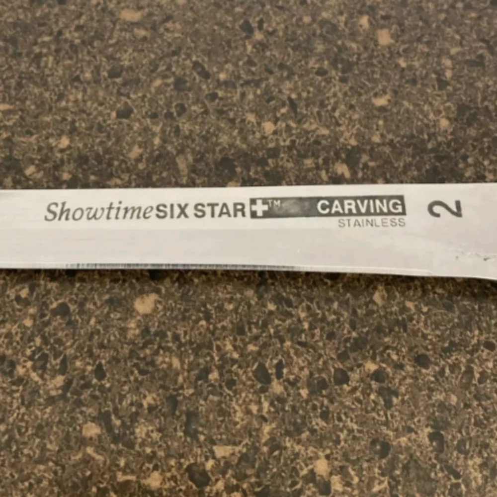 Kitchen Carving Knife New Ronco Showtime Six Star #2 Stainless Steel 12.25
